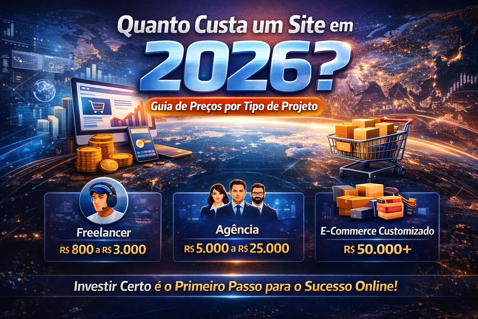 Quanto Custa um Site em 2026? Guia de Preços por Tipo de Projeto